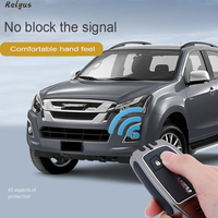 Nouvelle Housse de Clé de Voiture en Alliage de Zinc et Gel de Silice pour Isuzu D-MAX MUX Camion DMAX 2015 2016 2017 2018 2019 2020, Protection Porte-clés