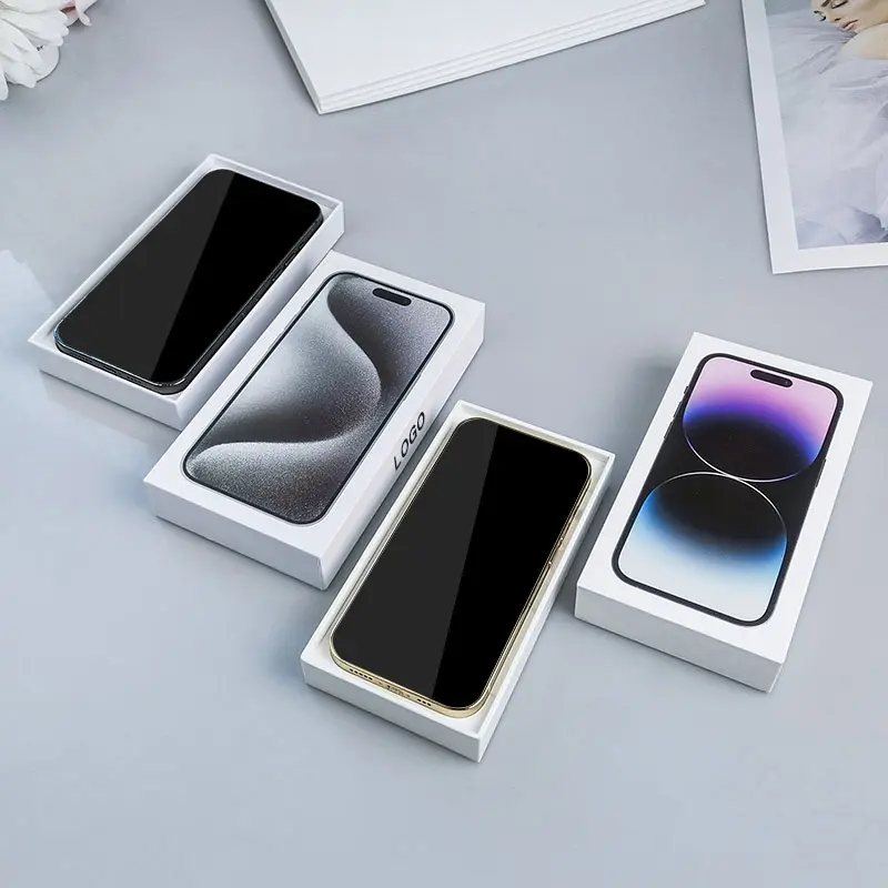 뜨거운 판매 스마트 폰 포장 상자 전자 소모품 제품 종이 상자 맞춤형 모델 휴대 전화 용 소형 포장 상자
