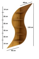 Étagères d'angle suspendues en bois uniques, étagère flottante pour mur