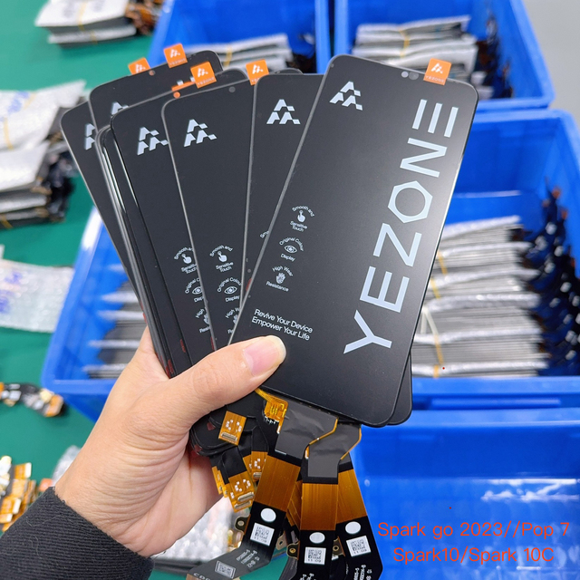 Cell Phone Screens for Tecno Spark Go 2023 POP7 Spark 10C Hot 30i Smart 7 X6515 A50 70 Lcd Screen Wholesale