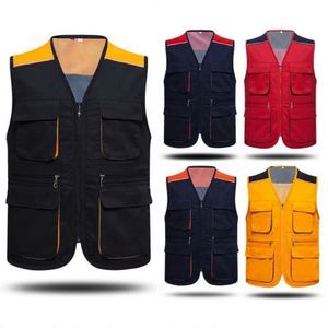 Men Safety Protective <b>Jacket</b> for Construction Site Color Matching Waistcoat Protective <b>Reflective</b> Vest - Product Image 2
