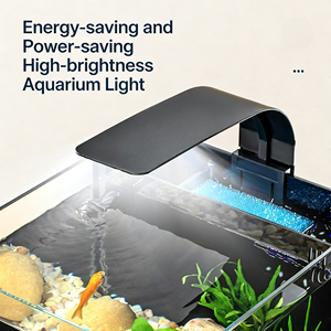 Nahtloses Glas-Tischaquarium mit integrierter LED-Oberbeleuchtung für Zuhause, integriertes Filter-Fischbecken - Product Image 2