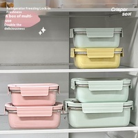 Boîte de conservation des aliments pour réfrigérateur Conteneurs alimentaires réutilisables Boîte à lunch Boîte à bento en acier inoxydable pour adultes Conteneur à lunch