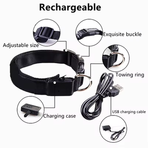 Kalung Anjing LED dengan Lampu Reflektif yang Dapat Disesuaikan, Pola Solid, Anti-Hilang, untuk Penggunaan Malam Hari bagi Anjing - Product Image 4