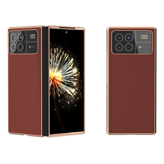 New Arrival for Xiaomi Mix Fold 3 Genuine Leather Silk Series Nano Plating Phone Case