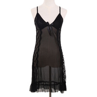 Ensemble de lingerie sexy pour femmes, en maille transparente, taille élastique, taille unique, longueur genou, pour la maison, été