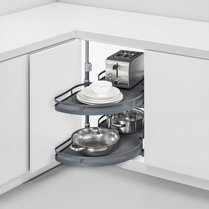 Vbosr - Gabinete de Esquina Modular Giratorio de Acero Inoxidable para Cocina, Cajón Extraíble, Cesta Mágica para Gabinete de Cocina - Product Image 1