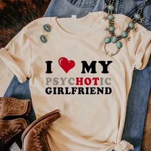 T-shirt pour femme en coton pur de qualité supérieure 180G, imprimé avec logo personnalisé, motif texte, pré-rétréci - Product Image 3