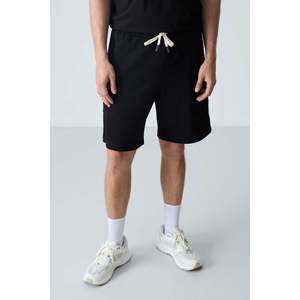 Shorts Negros Air Jones para Hombre, Corte Estándar Básico, Mezcla de Algodón, Textura Suave, para Uso Diario Informal y Comodidad - Product Image 4
