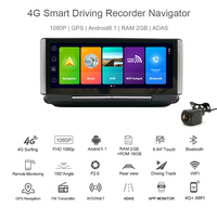 Dashcam 4G ADAS 6,86 Inci DVR Mobil 1080P Kamera Dasbor Android GPS Navigasi Dual Lensa Perekam Video Mobil