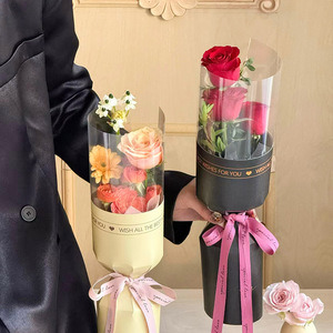 Bán buôn Valentine của ngày duy nhất bó hoa tích hợp trong suốt hiển thị hoa Vật liệu DIY gói Hoa - Product Image 3