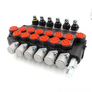 วาล์วควบคุมทิศทางไฮดรอลิกแบบหลายทาง P80-G12-G34 6 ทาง 80 ลิตร แบบแมนนวล ผลิตจากเหล็กหล่อ เกลียวใน - Product Image 1