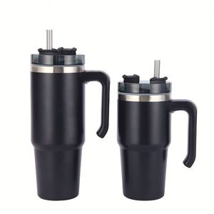 Nueva Botella de Agua de Acero Inoxidable de 30 oz con Logotipo Personalizado, Vaso Térmico de Doble Pared con Asa y Pajita para Coche - Product Image 1