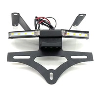 Adecuado para la modificación de motocicleta CB650R CBR650R con soporte de placa de matrícula de señal de giro y accesorios de soporte de placa corta