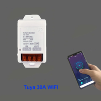 Disjoncteur intelligent Tuya Wifi 30A avec contrôle à distance par application, programmation de l'horloge et relais intelligent pour la maison et l'usine
