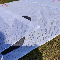 Bannière publicitaire en maille personnalisée, imprimée par sublimation double face, pour poteaux de rue, bannière en PVC perméable au vent