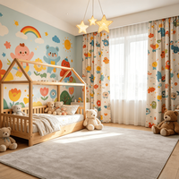 Tapis confortable et personnalisé en fil épais et courbé, imperméable, à poils tuftés, pour chambre d'enfant, crèche, aire de jeux, sol sécurisé