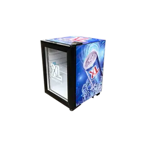 Mini 21L ETL tezgah cam kapi enerji içeceği ekran Bar buzdolabı içecek soğutucu