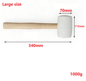 <span class=keywords><strong>Maillet</strong></span> en <span class=keywords><strong>caoutchouc</strong></span> blanc de qualité DIY avec manche en bois, disponible en tailles mini, petite, moyenne et grande - Product Image 3