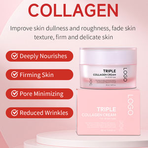 Crème hydratante pour le visage personnalisée, boostant l'élasticité, beurre de karité, crème raffermissante triple collagène - Product Image 3