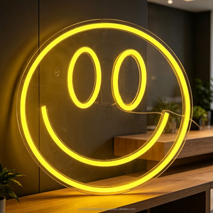 Panneau lumineux LED néon suspendu, visage souriant, haute luminosité, panneau d'affichage lumineux, panneau acrylique, 5V 12V - Product Image 6