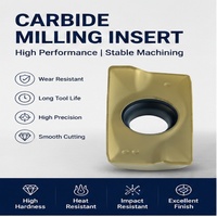 Plaquettes de fraisage en acier au tungstène revêtues durables, fraise indexable rectangulaire APMT160408 pour l'usinage CNC et le travail des métaux