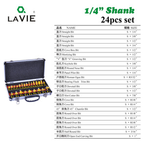 ชุดดอกกัดงานไม้ Lavie 24 ชิ้น ขนาด 1/4 นิ้ว สำหรับงานตัดแต่งขอบ ลบมุม และขึ้นรูป - Product Image 2