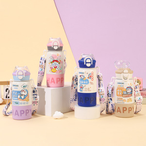 Doraemon Stainless Steel Thermos Cup 500Ml Portable With Strap Travel Water Bottle For Kids And Adults - Product Image 2