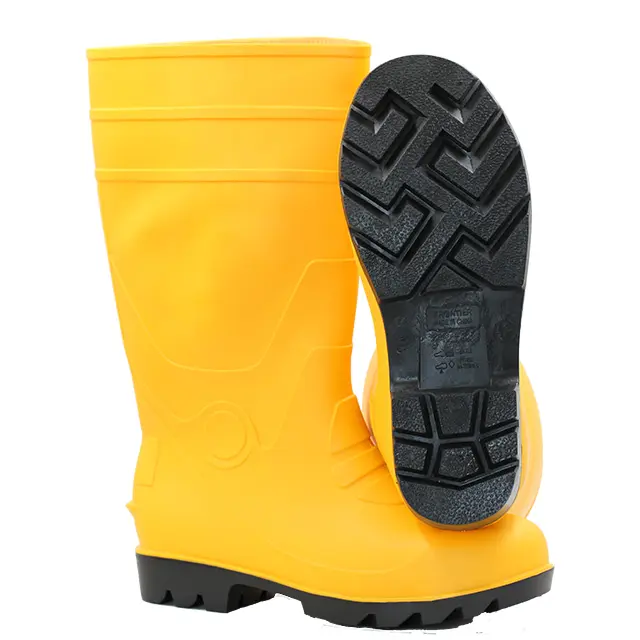 Waterproof PVC Men Rubber Black Plastic Custom Wellington Safety Gum Rain Boots