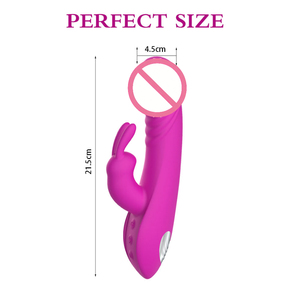 Vibrador Telescópico Tipo Conejo para Mujeres, Potente Vibración, Masaje, Masturbación, Silencioso, con Movimiento de Inserción y Extracción - Product Image 4