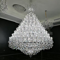 Lustre en cristal Maria Theresa de luxe, grand modèle, en cristal K9, luminaire suspendu pour hall d'hôtel, projet de villa, décoration de salle, éclairage