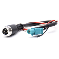Cable RF RG174 de Baja Pérdida con Conector FAKRA Z-Code Macho a GX12-4P Personalizado para Cámara Automotriz
