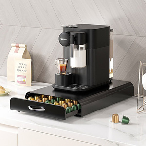 Tiroir de rangement pour dosettes de café, boîte de rangement de capsules de café de bureau, support de rangement en métal pour <span class=keywords><strong>Nespresso</strong></span>, base de machine à café de type tiroir - Product Image 2