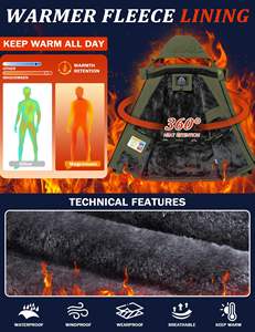 Giacca Invernale da Uomo per Esterni con Cappuccio Personalizzata, Cappotto Antivento, Giacca da Lavoro Personalizzata - Product Image 2