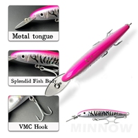NOUVEAU Leurre Minnow OEM 11cm 27g pour la pêche en eau profonde, leurre de pêche à la traîne pour thon et gros gibier, équipement de pêche en mer