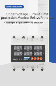 Rail Din 3 Phase 3 P + N Réglable Sur Sous Tension Limite Courant Protection Relais Protecteur <span class=keywords><strong>SYN</strong></span> ASYNC Synchrone Asynchrone - Product Image 5