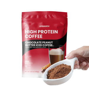 LIFEWORTH高タンパクアイスコーヒーパウダー20Gプロテイン2ショットエスプレッソ1Gシュガーケトフレンドリーグルテンフリー子供用 - Product Image 2