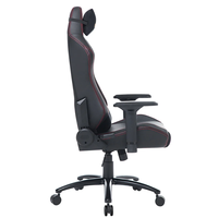 Chaise de jeu ergonomique de direction avec structure métallique, revêtement en tissu, hauteur réglable, coussin en mousse à mémoire de forme, accoudoirs 4D et support lombaire