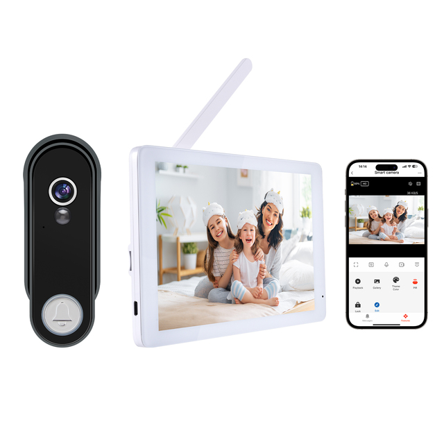 Tuya 1080P Wifi Doorbell Camera Security with 8 Inch Touch Screen Monitor Smart Door