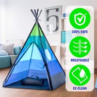 Tienda de campaña tipi portátil personalizada al por mayor para niños, para interiores