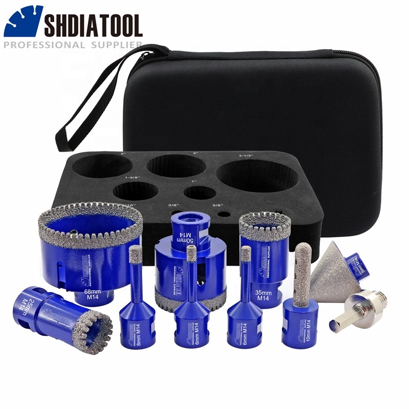 1Set 11PCS Vacuum Brazed Diamond Core