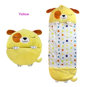 OEM factory plush animal shaped sleeping bag cushion