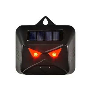 Wholesale Solar Animal Repeller Waterproof Animal Deterrent with Red LED Light Pet Repeller Anti-barking Device