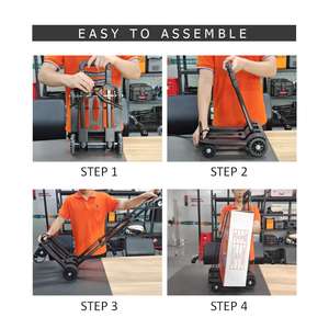 स्टॉक में तियान्यू पर्सनल मूविंग कार्ट प्लास्टिक मिनी एल्यूमिनियम मिश्र धातु ट्रॉली सामान कार्ट - Product Image 3