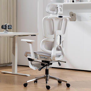 Silla de Oficina Ejecutiva Ergonómica de Alta Calidad con Altura Ajustable, Reposacabezas, Asiento de Malla y Reposapiés - Product Image 3