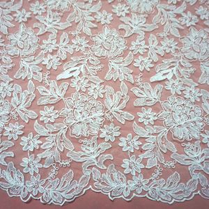 2024 White Embroidery Floral Laces <strong>Fabrics</strong> Mesh Tulle Lace <strong>Fabrics</strong> Sewing <strong>Trimmings</strong> for Dresses Women - Product Image 1