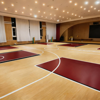 Revêtement de sol sportif en plastique écologique Runsure à absorption des chocs, surface marbrée, adapté aux zones d'activités de bureau, fourni par le fabricant