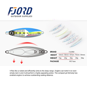 FJORD <span class=keywords><strong>2022</strong></span> Nouvelle Arrivée Couleur 15g 20g 30g 40g 60g Jig de Pêche en Forme de Poisson en Plomb, Leurre de Pêche, Jig Métallique de Lancer - Product Image 3