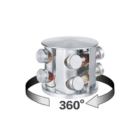 Ensemble de porte-épices rotatif en acier inoxydable, style minimaliste, 8 pots, écologique, sûr pour les aliments, design détachable, pour la cuisine