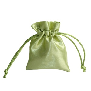 Custom Satin Silk Drawstring Jewelry Gift Bags Delicate Wedding Favor <b>Packaging</b> for Christmas Gifts <b>Textile</b> <b>Packaging</b> - Product Image 4